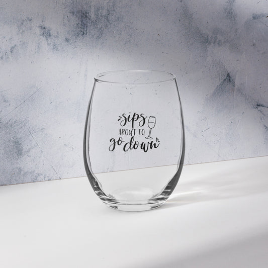 Stemless wine glass